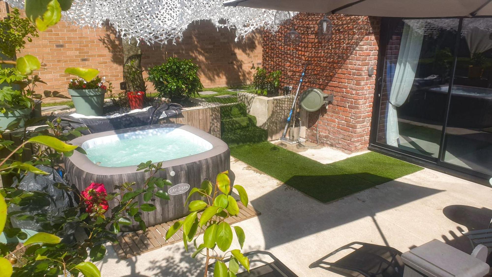 Gary Suite - Studio Cosy, Spa Et Jardin Privatif A 4 Min De Cambrai Awoingt 외부 사진