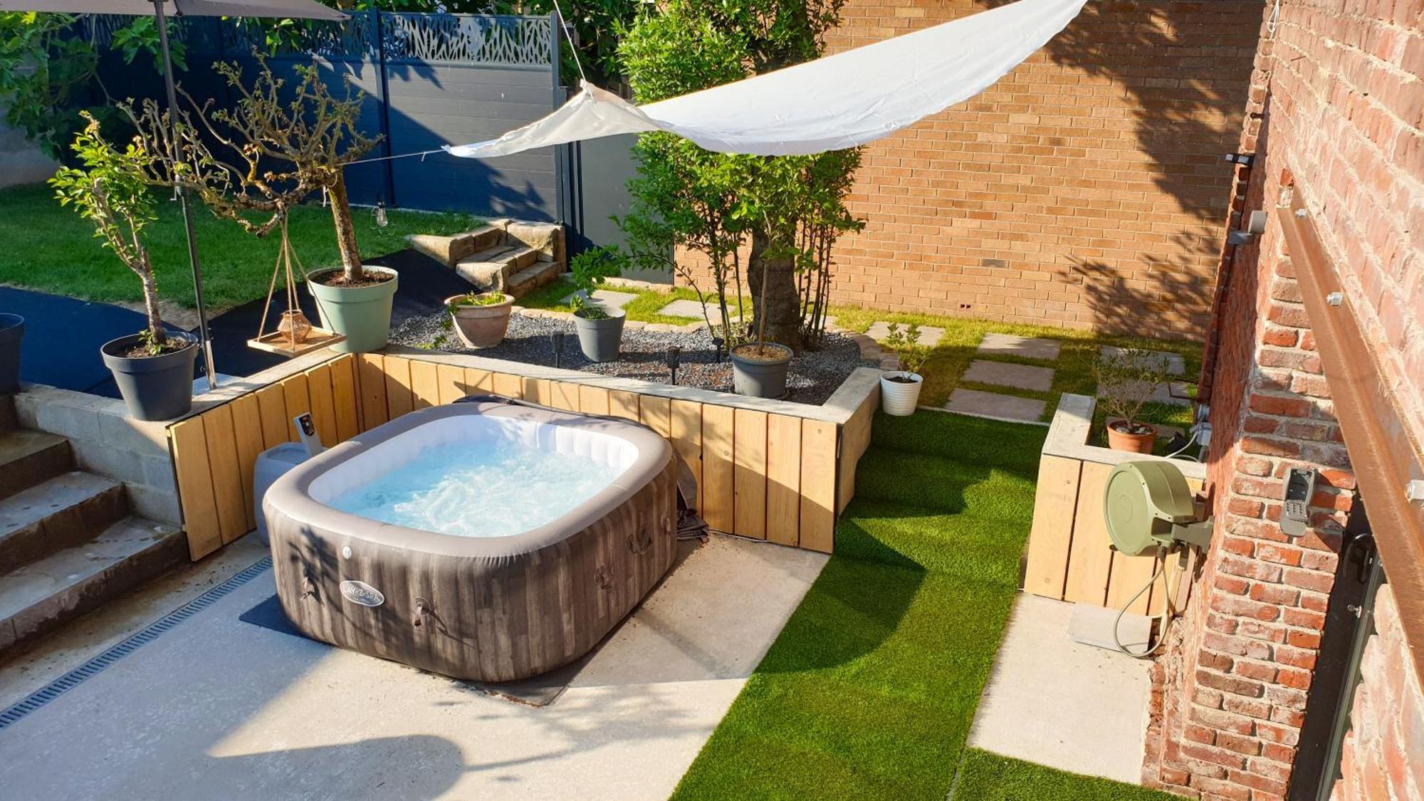 Gary Suite - Studio Cosy, Spa Et Jardin Privatif A 4 Min De Cambrai Awoingt 외부 사진